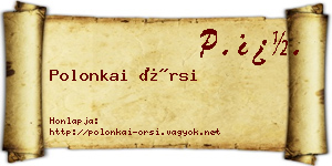 Polonkai Örsi névjegykártya